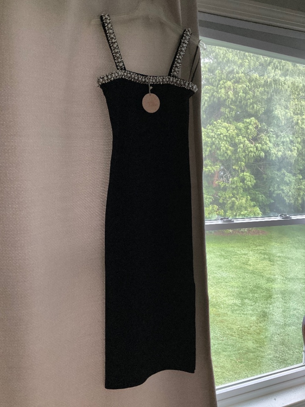 New with tags Camila Coelho Black Embellished Midi